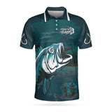 Maxcorners Hooked On Fishing Men 3D Polo