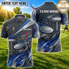 Maxcorners Disc Golf Flying Disc & Basket Graphic with Swirling Motion Pattern Multicolor Customized Name, Team Name 3D Shirts