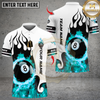Maxcorners Billiards Ball 8 Fire Blaster Multicolor Customized Name, Team Name 3D Shirts