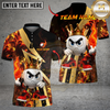 Maxcorners Golf Royal Flames King Character Personalized Name, Team Name 3D Shirt (4 Colors)