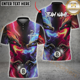 Maxcorners Billiard Dragon Duel 8-Ball Multicolor Customized Name, Team Name 3D Shirts