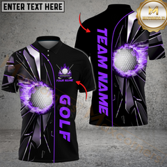 Maxcorners Golf Ball Break Glass Multicolor Customized Name, Team Name 3D Shirts