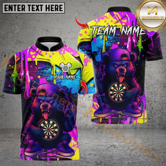 Maxcorners Darts HipHop Bear Multioptions Personalized Name, Team Name Unisex 3D Shirts