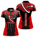 Maxcorners Red Darts Shirt With Claw Mark Design - Custom Team & Name Shirt For Men LM2404