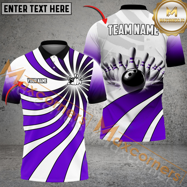 Maxcorners Vortex Bowling Jersey Mutilcolor Option Customized Name, Team Name 3D Shirt