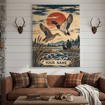 Maxcorners Moose Hunting Hunt Is Freedom Dark Forest Personalized Canvas Wall Art