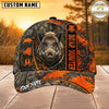 Maxcorners Hunting Orange Camo Hunter Personalized 3D Cap