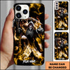 Maxcorners Billiards Grim Reaper 8 Ball Multicolor Personalized Name 3D Phone Case