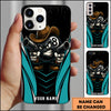 Maxcorners Billiards Cowboy 8 Ball Guns Multicolor Personalized Name 3D Phone Case