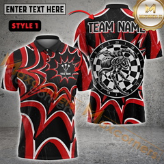 Maxcorners Darts Spider Personalized Name, Team Name 3D Shirt