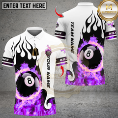 Maxcorners Billiards Ball 8 Fire Blaster Multicolor Customized Name, Team Name 3D Shirts
