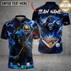 Maxcorners Billiards 8 Ball Thunder Midnight Reaper Pool Master Customized Name, Team Name 3D Shirt (6 Colors)