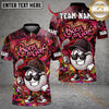 Maxcorners Graffiti Swing King Golf Polo Customized Name, Team Name 3D Shirts (4 Colors)