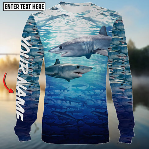 Maxcorners Mako Shark Fishing Customize Name 3D Shirt