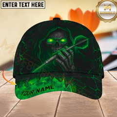 Maxcorners Darts Skull Multicolor Option Personalized Name 3D Cap