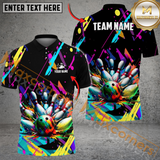 Maxcorners Graffiti Splash Paint Bowling Jersey Customized Name 3D Shirt For Women