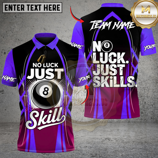 Maxcorners 8 Ball Precision Billiards Multicolor Customized Name, Team Name 3D Shirt