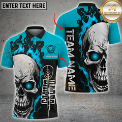 Maxcorners Inferno Skull Dart Warrior Multicolor Personalized Name, Team Name 3D Shirt