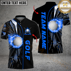 Maxcorners Golf Ball Break Glass Multicolor Customized Name, Team Name 3D Shirts