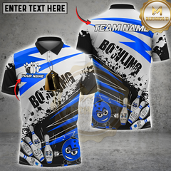 Maxcorners Bowling Funny Cartoon Graffiti Multicolor Customized Name, Team Name 3D Shirts