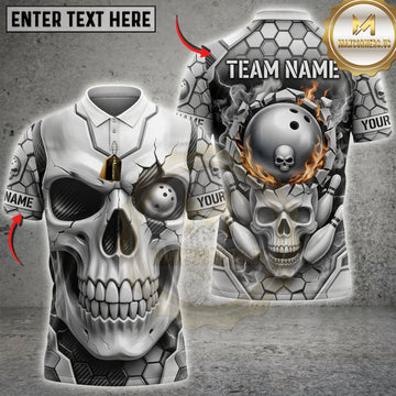 Maxcorners Darts White Skull And Metallic Dartboard Personalized Name 3D Unisex Shirt