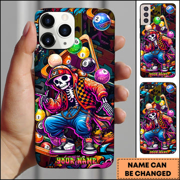 Maxcorners Billiards Comic Pop Art Girl 8-Ball Personalized Name 3D Phone Case