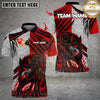 Maxcorners Flame Wolf Bowling Design Multicolor Customized Name, Team Name 3D Shirts
