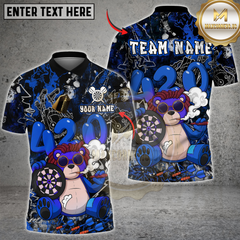 Maxcorners Darts 420 Smoker Teddy Bear Dartboard Multicolor Customized Name, Team Name 3D Shirts