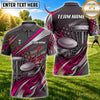 Maxcorners Disc Golf Flying Disc & Basket Graphic with Swirling Motion Pattern Multicolor Customized Name, Team Name 3D Shirts