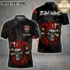 Maxcorners Joker Skull Darts Master Multicolor Personalized Name, Team Name 3D Shirt