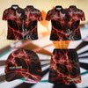 Maxcorners Darts Lightning Dartboard Design Personalized Team Sportswear Set - Polo Shirt, Cap & Skorts
