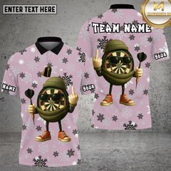 Maxcorners Snowflake Winter Dartboard  Chill Multioptions Personalized Name, Team Name Unisex 3D Shirt (4 Colors)