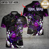 Maxcorners Bowling Skeleton Pirates Skull Multicolor Customized Name, Team Name 3D Shirts