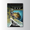 Maxcorners Largemouth Bass Fishing Scale Pattern Geometric Art Personalized Name 3D Poster