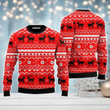 Maxcorners Red Deer Hunting Christmas All Over Print Sweater