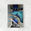 Maxcorners Marlin Fishing Deep Ocean Strike Art Personalized Name 3D Poster
