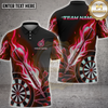 Maxcorners Darts Shirt Flaming Dart Multiple Options Personalized Name, Team Name 3D Shirt