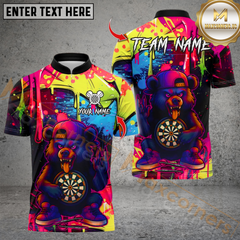 Maxcorners Darts HipHop Bear Multioptions Personalized Name, Team Name Unisex 3D Shirts