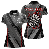 Maxcorners Men’s Custom Darts Shirt - Cracked Dartboard In Grip | Name Personalization LM2404