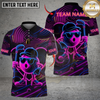 Maxcorners Golf Neon Funny Character Personalized Name, Team Name 3D Shirt (4 Colors)