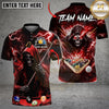 Maxcorners Billiards 8 Ball Thunder Midnight Reaper Pool Master Customized Name, Team Name 3D Shirt (6 Colors)