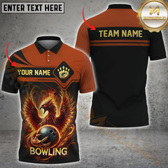 Maxcorners Bowling Phoenix Fireball Legendary Theme Multicolor Personalized 3D Shirt