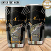 Maxcorners Fishing Tumbler Black Gold Heartbeat Angler Design Personalized Name Tumbler (13 Species)