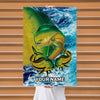 Maxcorners Mahi Mahi Fishing Ocean Scale Wave Art Personalized Name 3D Poster