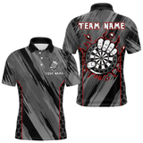 Maxcorners Men’s Custom Darts Shirt - Cracked Dartboard In Grip | Name Personalization LM2404