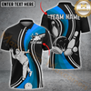 Maxcorners Bowling Pin Smash Multicolor Customized Name, Team Name 3D Polo Shirt