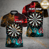 Maxcorners Darts Arrows Of Thunder God Customized Name, Team Name 3D Polo Shirt