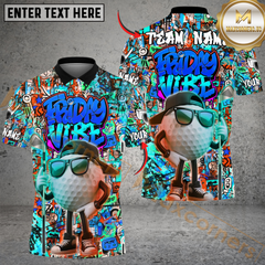 Maxcorners Friday Street Swing Golf Polo Shirt, Customized Name & Team Name 3D Shirts (4 Colors)