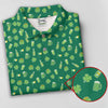 Maxcorners St Patrick's Day Beer Four Leaf Clovers Gold Pots Green Golf Shirt, Polo Shirts For Men, Golf Shirts For Men