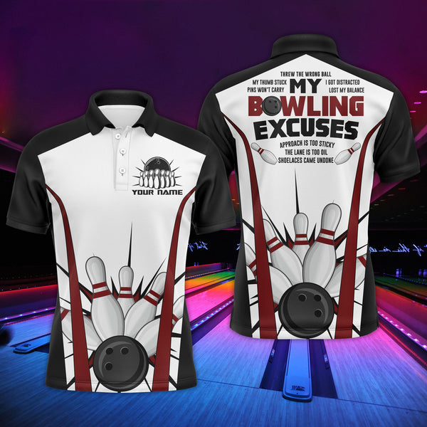 Maxcorners Bowling Excuses Customized Name 3D Shirt